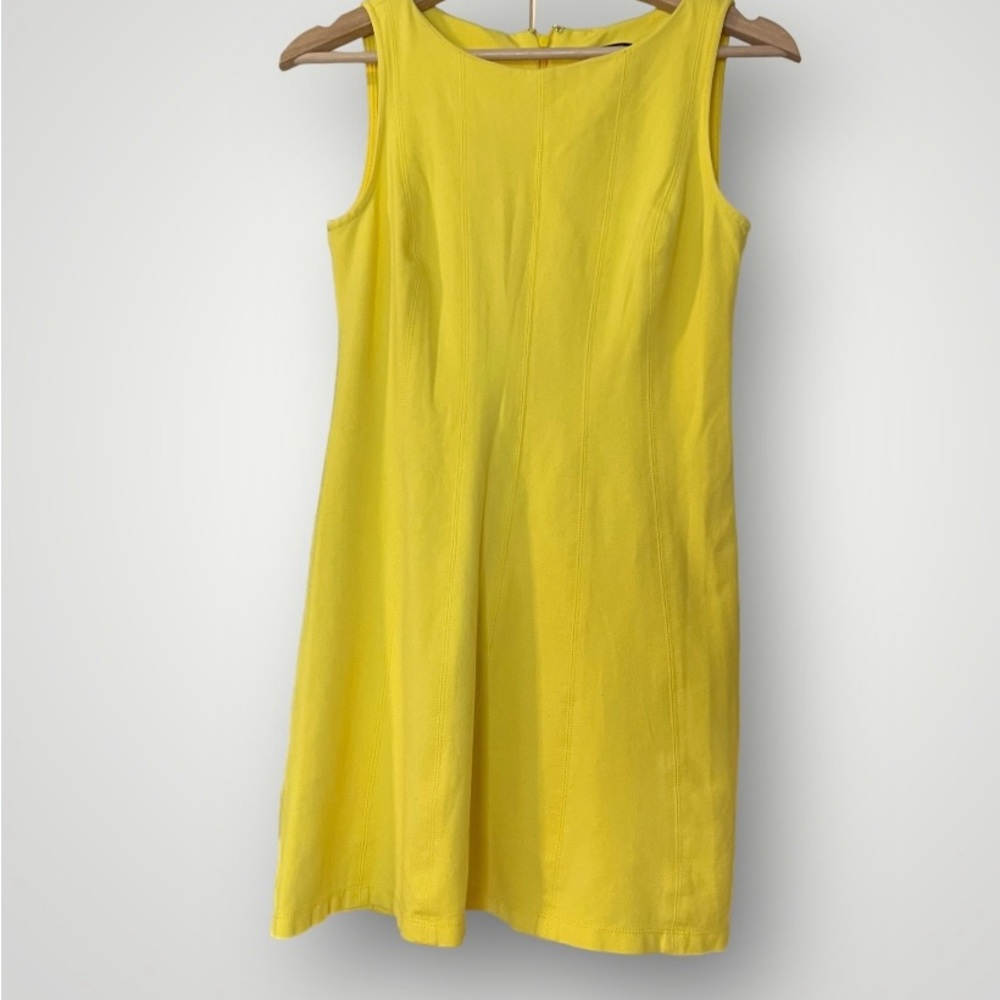 Ann Taylor Women’s  Yellow A Line Sleeveless Knit Dress  Size 0 Petite